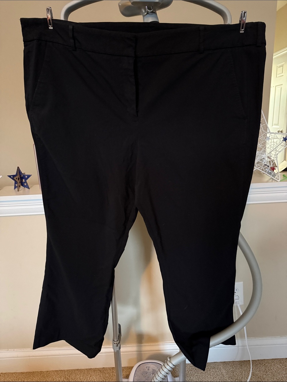 Lane Bryant Black Cropped Dress Capris